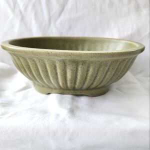 Vintage Haeger Avocado Green Planter Succulents Plants Herbs USA Oval Ribbed